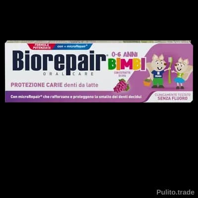Зубна паста для дітей 0-6 років зі смаком винограду Biorepair Kids 50 мл