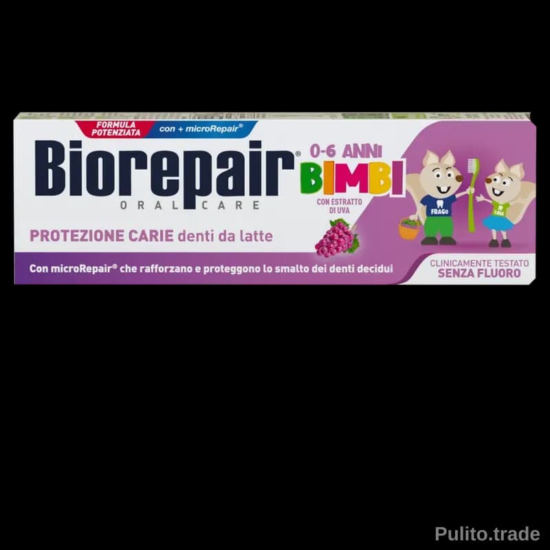 Зубна паста для дітей 0-6 років зі смаком винограду Biorepair Kids 50 мл