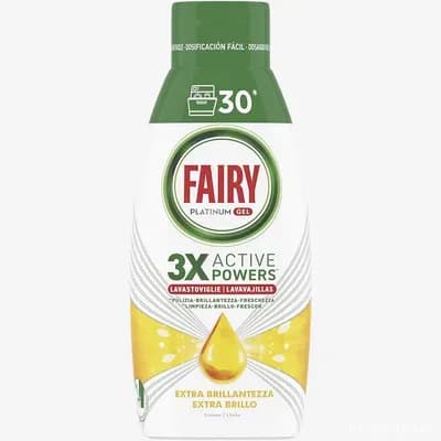 Гель для миття посуду в посудомийній машині Fairy Platinum limone 600 мл 30 циклів