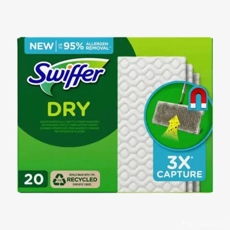 Змінні сухі серветки для швабри Swiffer Dry 20 шт